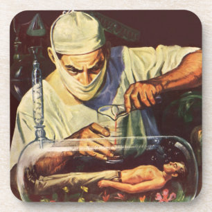 Wetenschapsfiche, Laboratory Mad Scientist Bier Onderzetter