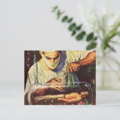  Wetenschapsfiche, Laboratory Mad Scientist Briefkaart (Staand voorkant)