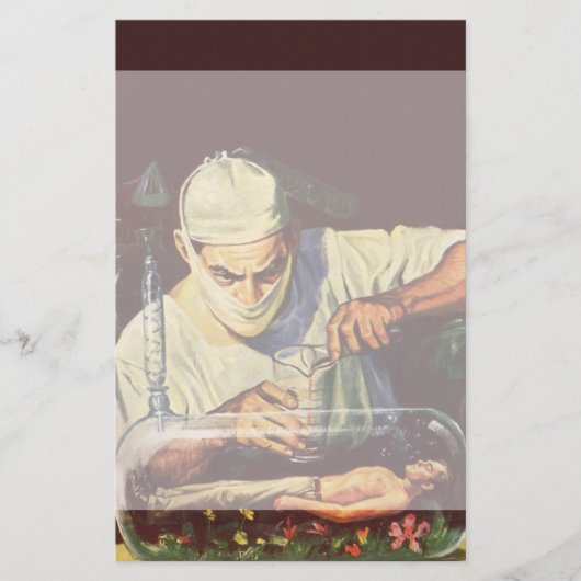  Wetenschapsfiche, Laboratory Mad Scientist Briefpapier (Voorkant)