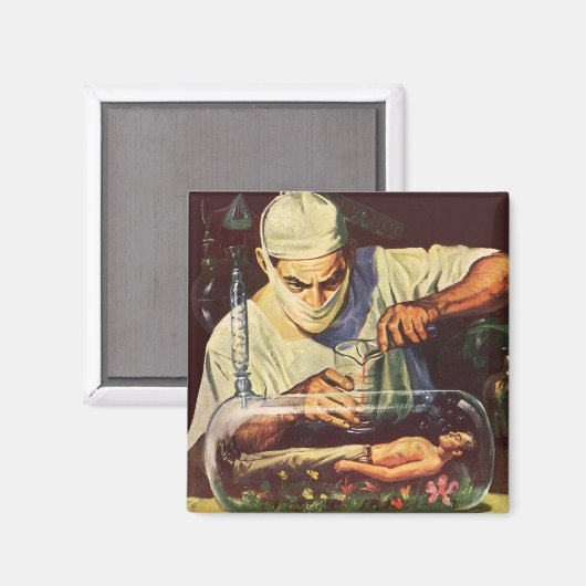  Wetenschapsfiche, Laboratory Mad Scientist Magneet (Voorkant / Achterkant)