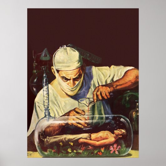 Wetenschapsfiche, Laboratory Mad Scientist Poster (Voorkant)