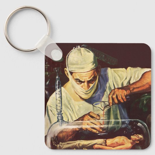  Wetenschapsfiche, Laboratory Mad Scientist Sleutelhanger (Voorkant)