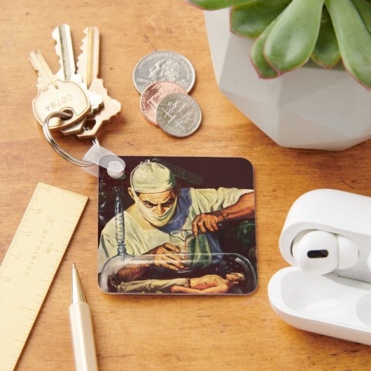 Wetenschapsfiche, Laboratory Mad Scientist Sleutelhanger (Bureau)