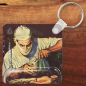  Wetenschapsfiche, Laboratory Mad Scientist Sleutelhanger (Achterkant)