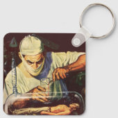 Wetenschapsfiche, Laboratory Mad Scientist Sleutelhanger (Achterkant)