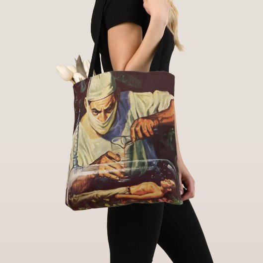  Wetenschapsfiche, Laboratory Mad Scientist Tote Bag (Dichtbij)