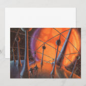  Wetenschapsfiche, Oranje zon en buitenaardse weze (Voorkant / Achterkant)