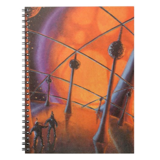 Wetenschapsfiche, Oranje zon en buitenaardse weze Notitieboek (Voorkant)