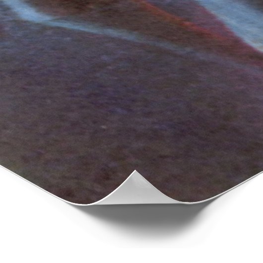  Wetenschapsfiche, Oranje zon en buitenaardse weze Poster (Hoek)