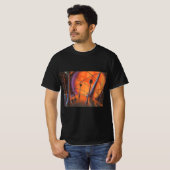  Wetenschapsfiche, Oranje zon en buitenaardse weze T-shirt (Voorkant volledig)