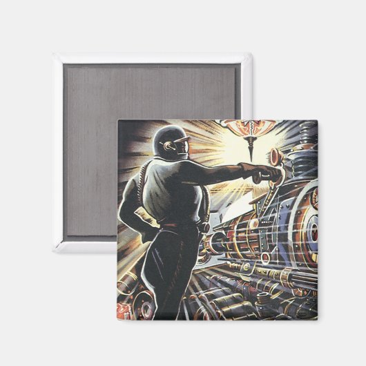  wetenschapsfiche Sci Fi futuristische machines Magneet (Voorkant / Achterkant)