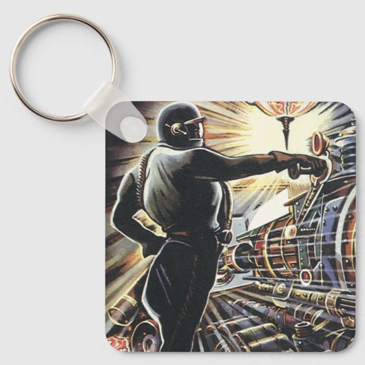  wetenschapsfiche Sci Fi futuristische machines Sleutelhanger (Voorkant)
