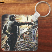  wetenschapsfiche Sci Fi futuristische machines Sleutelhanger (Achterkant)