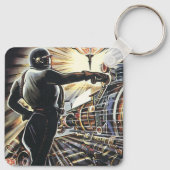 wetenschapsfiche Sci Fi futuristische machines Sleutelhanger (Achterkant)