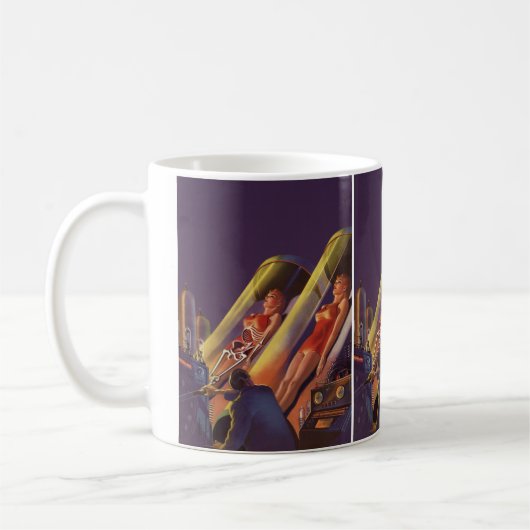  Wetenschapsfiche, Sci Fi Wetenschappers in Lab Koffiemok (Links)