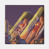 Wetenschapsfiche, Sci Fi Wetenschappers in Lab Magneet (Voorkant)