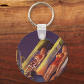 Wetenschapsfiche, Sci Fi Wetenschappers in Lab Sleutelhanger (Voorkant)