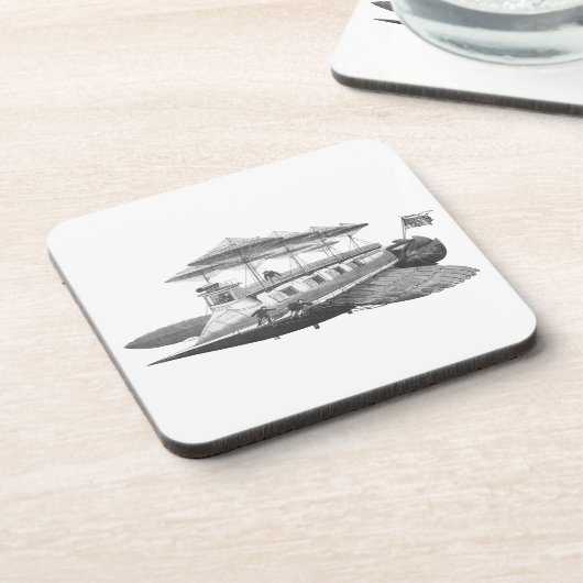 wetenschapsfiche Steampunk Airship Eclipse Bier Onderzetter (Linkerzijde)