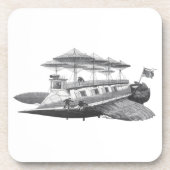 wetenschapsfiche Steampunk Airship Eclipse Bier Onderzetter (Voorkant)