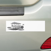 wetenschapsfiche Steampunk Airship Eclipse Bumpersticker (Op auto)
