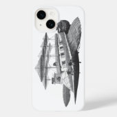  wetenschapsfiche Steampunk Airship Eclipse Case-Mate iPhone Case (Achterkant)