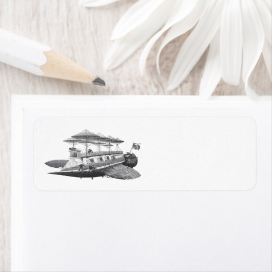  wetenschapsfiche Steampunk Airship Eclipse Etiket (Insitu)