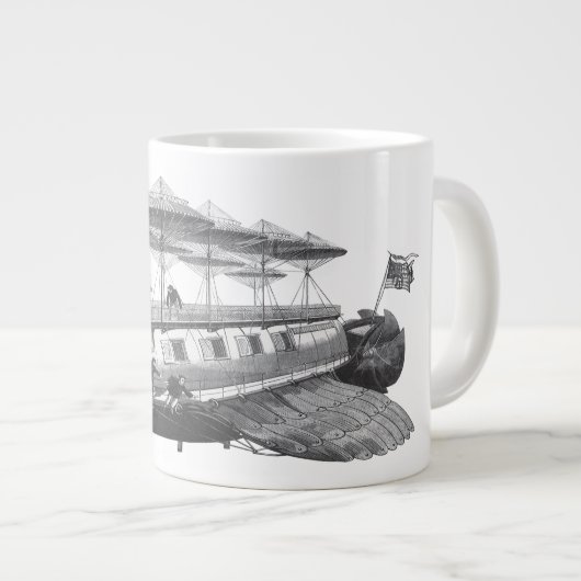  wetenschapsfiche Steampunk Airship Eclipse Grote Koffiekop (Voorkant rechts)