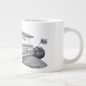 wetenschapsfiche Steampunk Airship Eclipse Grote Koffiekop (Rechts)