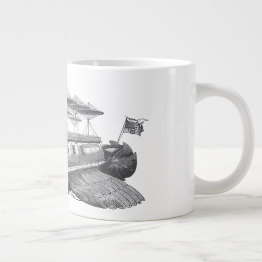wetenschapsfiche Steampunk Airship Eclipse Grote Koffiekop (Rechts)