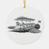 wetenschapsfiche Steampunk Airship Eclipse Keramisch Ornament (Voorkant)