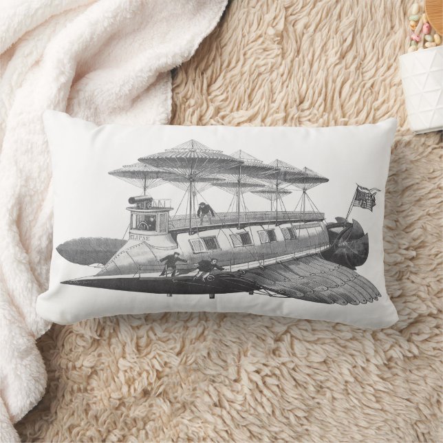  wetenschapsfiche Steampunk Airship Eclipse Kussen (Deken)