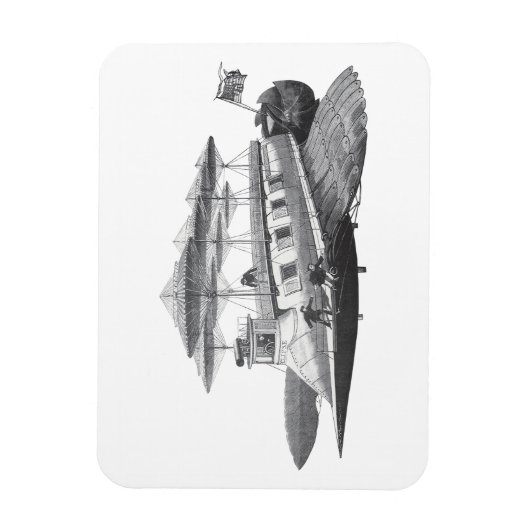 wetenschapsfiche Steampunk Airship Eclipse Magneet (Verticaal)