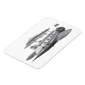 wetenschapsfiche Steampunk Airship Eclipse Magneet (Linkerzijde)