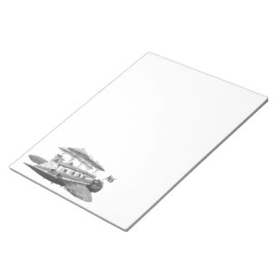 wetenschapsfiche Steampunk Airship Eclipse Notitieblok