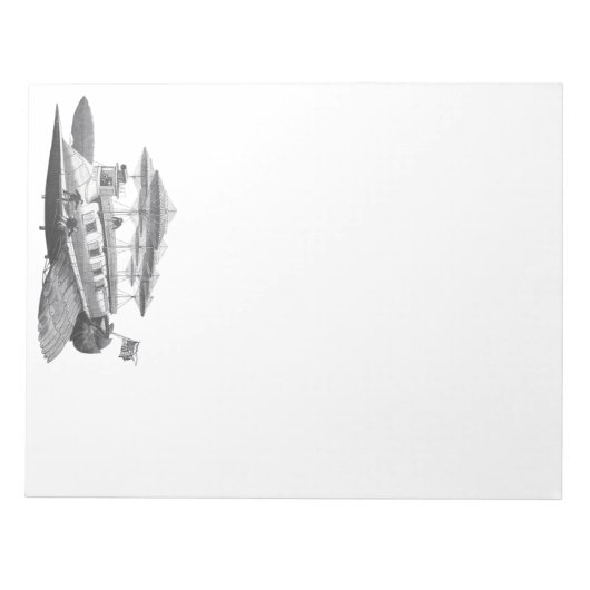  wetenschapsfiche Steampunk Airship Eclipse Notitieblok (Voorkant)