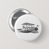 wetenschapsfiche Steampunk Airship Eclipse Ronde Button 5,7 Cm (Voorkant /achterkant)