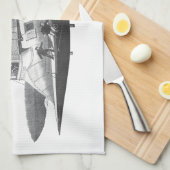  wetenschapsfiche Steampunk Airship Eclipse Theedoek (Quarter Fold)