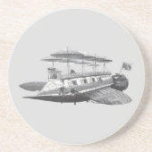  wetenschapsfiche Steampunk Airship Eclipse Zandsteen Onderzetter (Voorkant)
