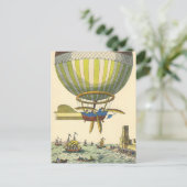  wetenschapsfiche Steampunk Hot Air-ballon Briefkaart (Staand voorkant)