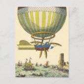  wetenschapsfiche Steampunk Hot Air-ballon Briefkaart (Voorkant)