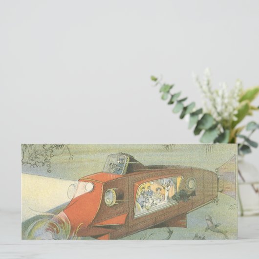  Wetenschapsfiche Steampunk-onderzeeër in Zee (Staand voorkant)