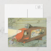  Wetenschapsfiche Steampunk-onderzeeër in Zee Briefkaart (Voorkant / Achterkant)