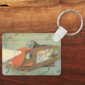  Wetenschapsfiche Steampunk-onderzeeër in Zee Sleutelhanger (Voorkant)