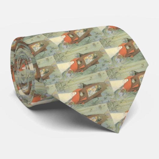  Wetenschapsfiche Steampunk-onderzeeër in Zee Stropdas (Opgerold)