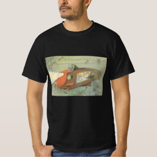 Wetenschapsfiche Steampunk-onderzeeër in Zee T-shirt