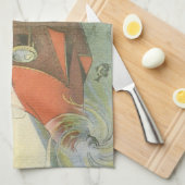 Wetenschapsfiche Steampunk-onderzeeër in Zee Theedoek (Quarter Fold)