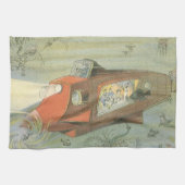  Wetenschapsfiche Steampunk-onderzeeër in Zee Theedoek (Horizontaal)