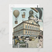  Wetenschapsfiche, Victoriaans Steam Punk Stad Briefkaart (Voorkant / Achterkant)