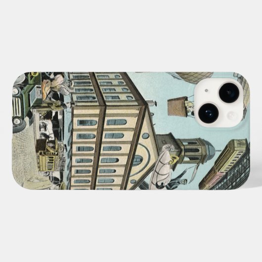  Wetenschapsfiche, Victoriaans Steam Punk Stad Case-Mate iPhone Case (Achterkant (horizontaal))