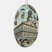 Wetenschapsfiche, Victoriaans Steam Punk Stad Keramisch Ornament (Rechts)